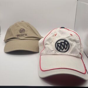 Buick Merchandise Hat Lot Adjustable White and red and brown